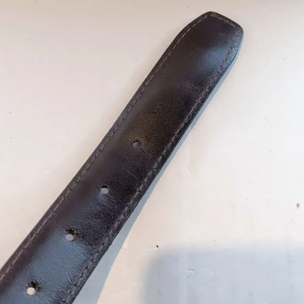 Vintage Pierre Cardin Reversible Belt-Large-Black-Brown-Removable Anchor Buckle